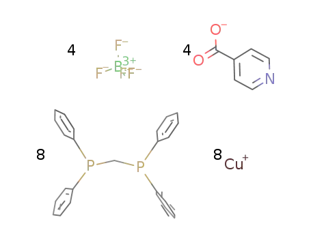 [(Cu2(bis(diphenylphosphino)methane)2(μ-4-pyridylcarboxylato))4][BF4]4