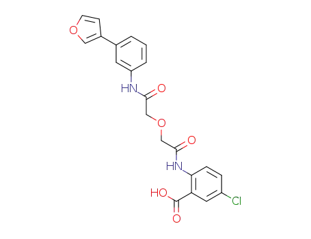 5-chloro-2-([(2-([3-(furan-3-yl)phenyl]amino)-2-oxoehtoxy)acetyl]amino)benzoic acid