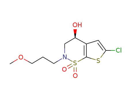 (4S)-6-chloro-2-(3-methoxypropyl)-1,1-dioxo-3,4-dihydrothieno[3,2-e]thiazin-4-ol cas no. 160982-13-8 98%