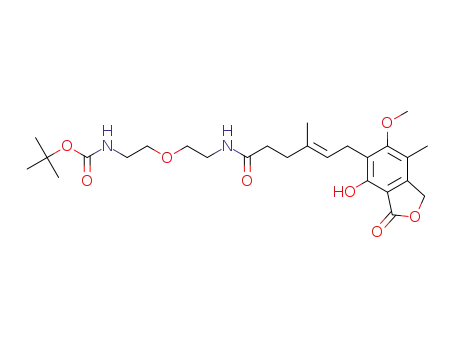 (E)-tert-butyl 2-(2-(6-(4-hydroxy-6-methoxy-7-methyl-3-oxo-1,3-dihydroisobenzofuran-5-yl)-4-methylhex-4-enamido)ethoxy)ethylcarbamate