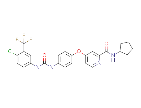 4-[4-[[4-chloro-3-(trifluoromethyl)phenyl]carbamoylamino]phenoxy]-N-cyclopentylpyridine-2-carboxamide