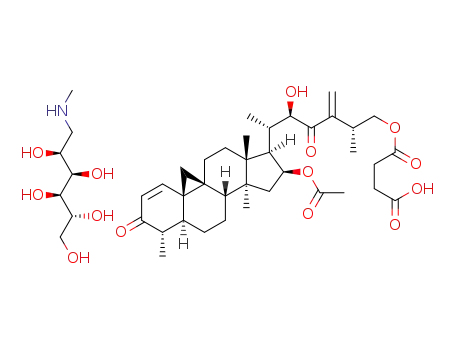 26-succinate-22-deacetyl-neoboutomellerone N-methyl-D-glucamine salt
