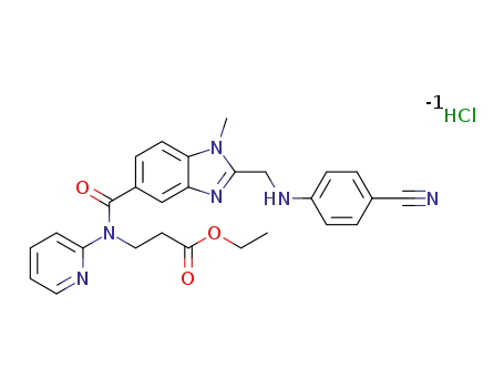 ethyl N-[(2-[(p-cyanophenyl)amino]methyl)-1-methyl-1H-benzimidazole-5-carbonyl]-N-(2-pyridyl)-3-aminopropionate hydrochloride