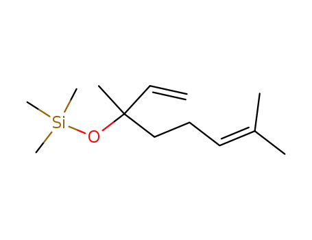 Molecular Structure of 59632-77-8 (Silane, [(1-ethenyl-1,5-dimethyl-4-hexenyl)oxy]trimethyl-)