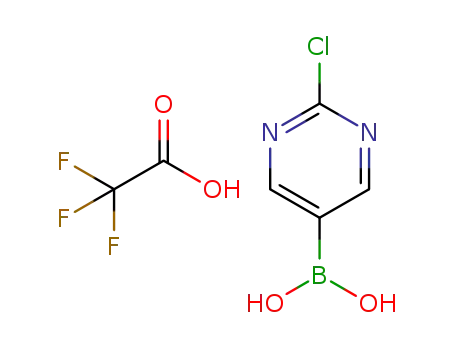 (2-chloropyrimidin-5-yl-1-ium)boronic acid trifluoroacetate