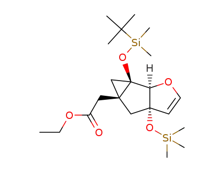 (1S,2R,4S,6S)-2-[(tert-butyldimethylsilyl)oxy]-4-[(ethoxycarbonyl)methyl]-6-trimethylsilyloxy-9-oxatricyclo-[4.3.0(1,6).0(2,4)]non-7-ene