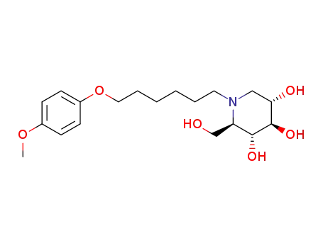 (2R,3R,4R,5S)-2-(hydroxymethyl)-1-(6-(4-methoxyphenoxy)hexyl)piperidine-3,4,5-triol