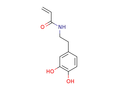 Molecular Structure of 201610-44-8 (2-Propenamide, N-[2-(3,4-dihydroxyphenyl)ethyl]- (9CI))