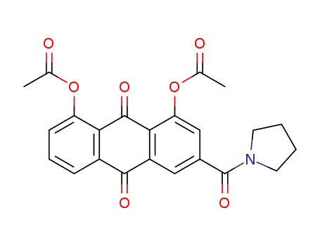 9,10-dioxo-3-(pyrrolidine-1-carbonyl)-9,10-dihydroanthracene-1,8-diyl diacetate