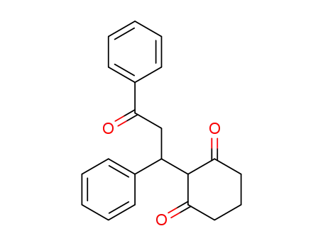 Molecular Structure of 53852-96-3 (1,3-Cyclohexanedione, 2-(3-oxo-1,3-diphenylpropyl)-)