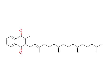 84-80-0,Vitamin K1,Monodion;Orakay;Phylloquinone K1;Phytonadione;Phytylmenadione;Synthex P;Veda K1;VitaminK1(20);a-Phylloquinone;Natural Vitamine K1;1,4-Naphthalenedione,2-methyl-3-(3,7,11,15-tetramethyl-2-hexadecenyl)-, [R-[R*,R*-(E)]]-;Phylloquinone (8CI);2-Methyl-3-phytyl-1,4-naphthoquinone;AquaMEPHYTON;Kanakion;Kaywan;Mephyton;Mono-Kay;