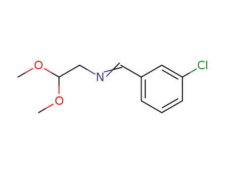 Molecular Structure of 62882-13-7 (Ethanamine, N-[(3-chlorophenyl)methylene]-2,2-dimethoxy-)