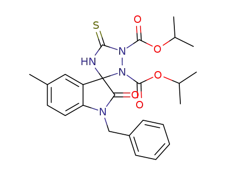 diisopropyl 1-benzyl-5-methyl-2-oxo-5'-thioxospiro[indoline-3,3'-[1,2,4]triazolidine]-1',2'-dicarboxylate