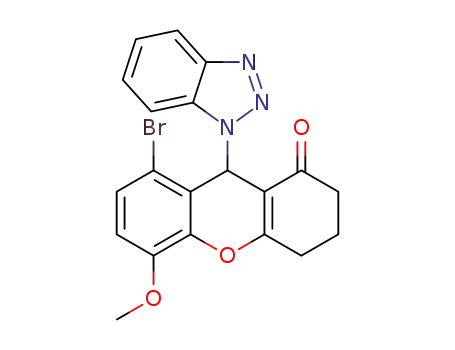 9-benzotriazol-1-yl-8-bromo-5-methoxy-2,3,4,9-tetrahydroxanthen-1-one