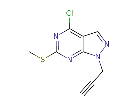 4-chloro-6-(methylthio)-1-(prop-2-ynyl)-1H-pyrazolo[3,4-d]pyrimidine