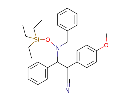3-(benzyl((triethylsilyl)oxy)amino)-2-(4-methoxyphenyl)-3-phenylpropanenitrile