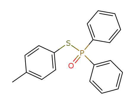 Molecular Structure of 5510-81-6 (Phosphinothioic acid, diphenyl-, S-(4-methylphenyl) ester)