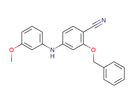 4-(3-methoxyphenylamino)-2-benzyloxybenzonitrile