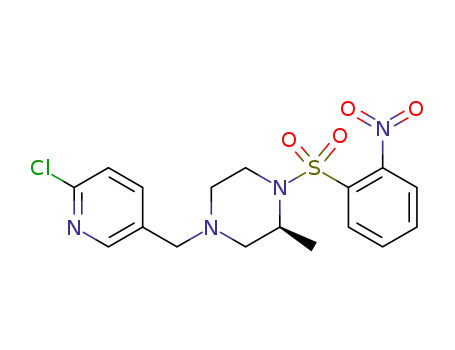 (S)-4-((6-chloropyridin-3-yl)methyl)-2-methyl-1-((2-nitrophenyl)sulfonyl)piperazine
