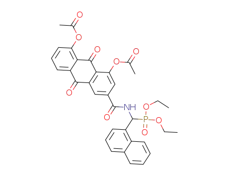 8-acetyloxy-3-({[(diethoxyphosphoryl)(1-naphthyl)methyl]amino}carbonyl)-9,10-dioxo-9,10-dihydro-1-anthracenyl acetate