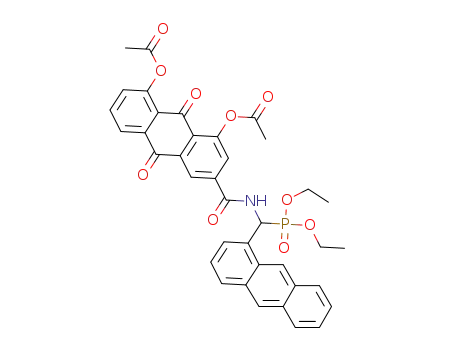 8-acetyloxy-3-({[anthracen-1-yl(diethoxyphosphoryl)methyl]amino}carbonyl)-9,10-dioxo-9,10-dihydro-1-anthracenyl acetate