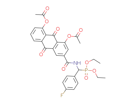 8-acetyloxy-3-({[(diethoxyphosphoryl)(4-fluorophenyl)methyl]amino}carbonyl)-9,10-dioxo-9,10-dihydro-1-anthracenyl acetate