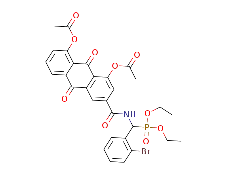 8-acetyloxy-3-({[(2-bromophenyl)(diethoxyphosphoryl)methyl]amino}carbonyl)-9,10-dioxo-9,10-dihydro-1-anthracenyl acetate