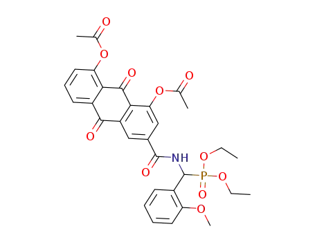 8-acetyloxy-3-({[(diethoxyphosphoryl)(2-methoxyphenyl)methyl]amino}carbonyl)-9,10-dioxo-9,10-dihydro-1-anthracenyl acetate