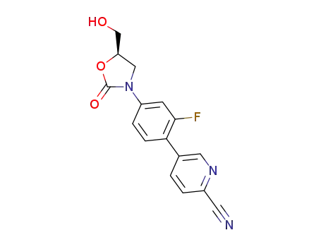 (R)-5-(2-fluoro-4-(5-(hydroxymethyl)-2-oxooxazolidin-3-yl)phenyl)picolinonitrile