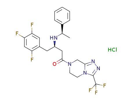 (R)-3-(((R)-1-phenylethyl)amino)-1-(3-(trifluoromethyl)-5,6-dihydro-[1,2,4]triazolo[4,3-a]pyrazin-7(8H)-yl)-4-(2,4,5-trifluorophenyl)butan-1-one hydrochloride