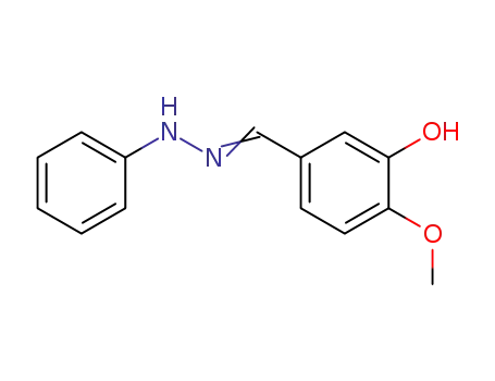 Molecular Structure of 59670-56-3 (Benzaldehyde, 3-hydroxy-4-methoxy-, phenylhydrazone)