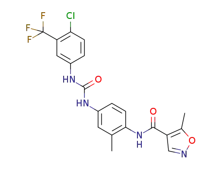 5-methylisoxazole-4-carboxylic acid {4-[3-(4-chloro-3-(trifluoromethyl)phenyl)ureido]-2-methylphenyl}amide