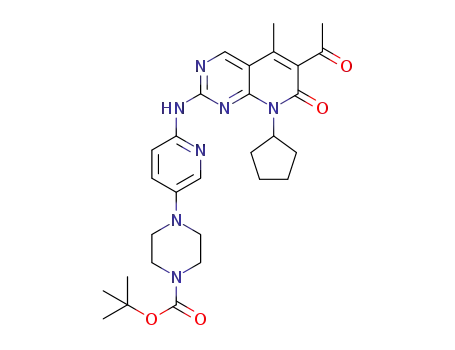 4-[6-(6-acetyl-8-cyclopentyl-5-methyl-7-oxo-7,8-dihydropyrido[2,3-d]pyrimidin-2-ylamino)pyridine-3-yl]piperazine-1-carboxylic acid tert-butyl ester