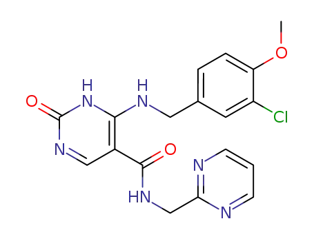 6-(3-chloro-4-methoxy-benzylamino)-1,2-dihydropyrimidin-2-one-5-(N-2-methylpyrimidinyl)formamide