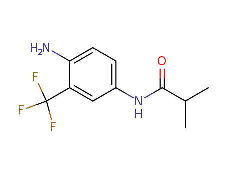 Molecular Structure of 39235-51-3 (N-[4-Amino-3-(trifluoromethyl)phenyl]-2-methylpropanamide (FLU-6))