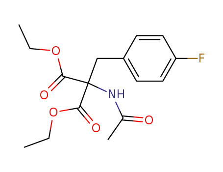 Molecular Structure of 380-71-2 (Propanedioic acid, (acetylamino)[(4-fluorophenyl)methyl]-, diethyl ester)