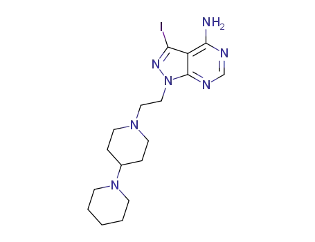 3-iodo-1-[2-[4-(1-piperidyl)-1-piperidyl]ethyl]pyrazolo[3,4-d]pyrimidin-4-amine