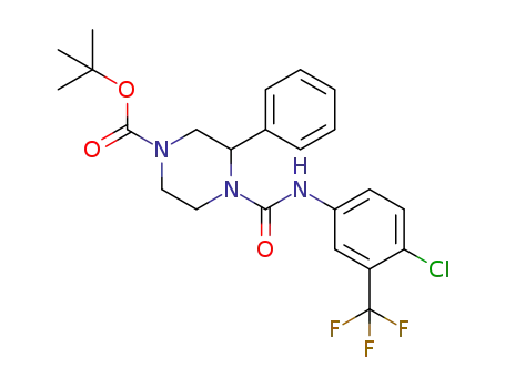 4-tert-butoxycarbonyl-1-[(4-chloro-3-trifluoromethylphenyl)-aminocarbonyl]-2-phenylpiperazine