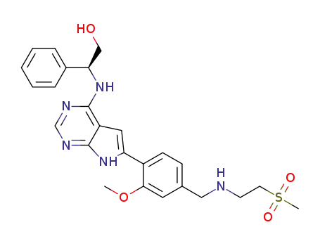 (S)-2-((6-(2-methoxy-4-(((2-(methylsulfonyl)ethyl)amino)methyl)phenyl)-7H-pyrrolo[2,3-d]pyrimidin-4-yl)amino)-2-phenylethan-1-ol