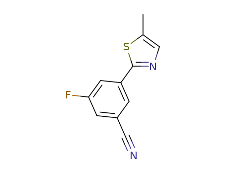 3-fluoro-5-(5-methyl-1,3-thiazol-2-yl)benzonitrile
