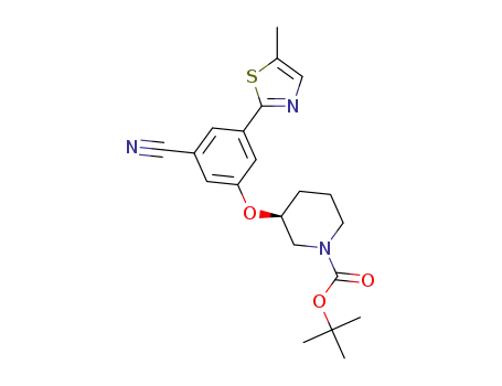 tert-butyl (3S)-3-[3-cyano-5-(5-methyl-1,3-thiazol-2-yl)phenoxy]piperidine-1-carboxylate
