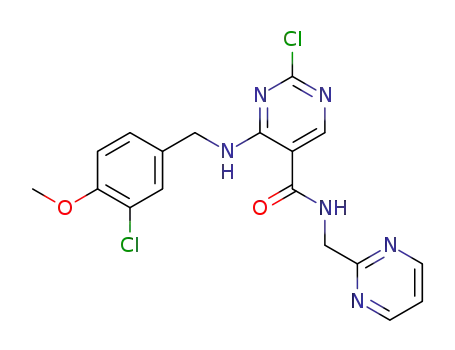 2-chloro-4-((3-chloro-4-methoxybenzyl)amino)-N-[pyrimidin-2ylmethyl]pyrimidine-5-carboxamide