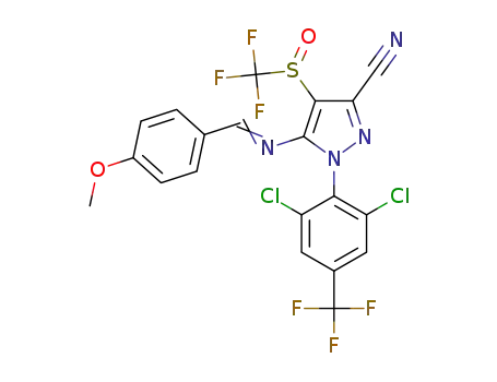 1-(2,6-dichloro-4-(trifluoromethyl)phenyl)-5-((4-methoxybenzylidene)amino)-4-((trifluoromethyl)sulfinyl)-1H-pyrazole-3-carbonitrile