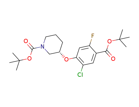 (S)-tert-butyl 3-(4-(tert-butoxycarbonyl)-2-chloro-5-fluorophenoxy)piperidine-1-carboxylate
