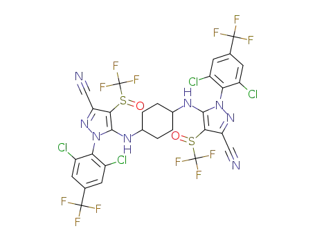 N-bis(1-(2,6-dichloro-4-trifluoromethylphenyl)-3-cyano-4-trifluoromethylsulfinyl-1H-pyrazol-5-ylamino)cyclohexyl