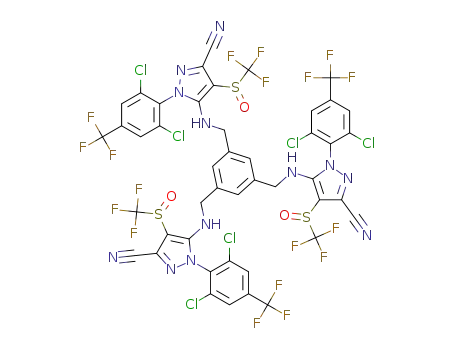 N-1,3,5-tri(1-(2,6-dichloro-4-trifluoromethylphenyl)-3-cyano-4-trifluoromethylsulfinyl-1H-pyrazol-5ylamino)benzyl