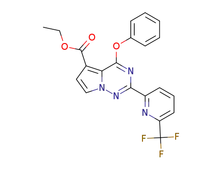 ethyl 4-phenoxy-2-(6-(trifluoromethyl)pyridin-2-yl)pyrrolo[2,1-f][1,2,4]triazine-5-carboxylate