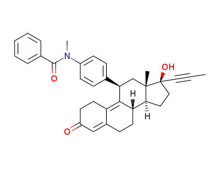 N-(4-((8S,11R,13S,14S,17S)-17-hydroxy-13-methyl-3-oxo-17-(prop-1-yn-1-yl)-2,3,6,7,8,11,12,13,14,15,16,17-dodecahydro-1H-cyclopenta[a]phenanthren-11-yl)phenyl)-N-methylbenzamide