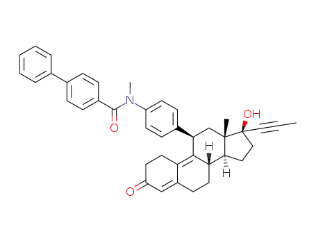 N-(4-((8S,11R,13S,14S,17S)-17-hydroxy-13-methyl-3-oxo-17-(prop-1-yn-1-yl)-2,3,6,7,8,11,12,13,14,15,16,17-dodecahydro-1H-cyclopenta[a]phenanthren-11-yl)phenyl)-N-methyl-[1,1'-biphenyl]-4-carboxamide