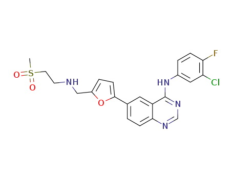 4-(3-chloro-4-fluorophenylamino)-6-(5-((2-(methylsulfonyl)ethyl)aminomethyl)furan-2-yl)quinazoline